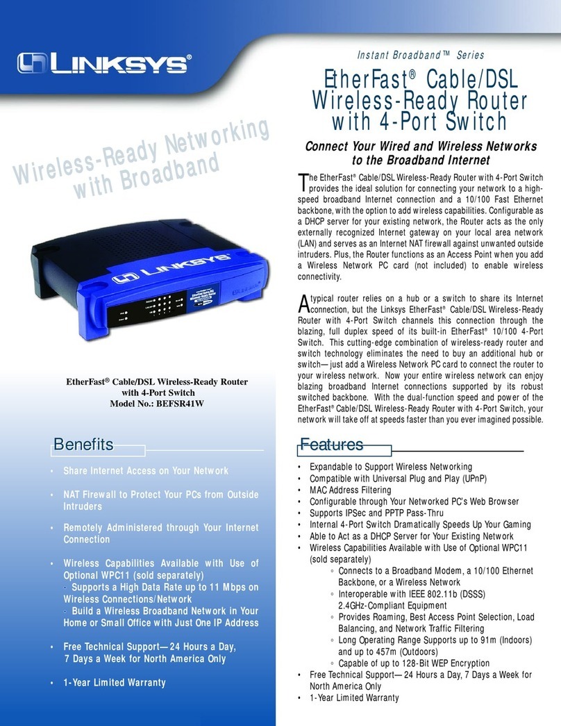 Linksys BEFSR41W User manual