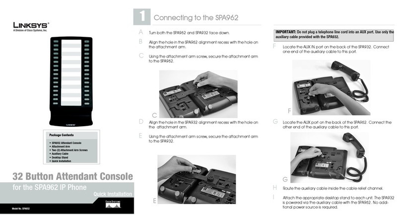 Linksys SPA962 Original operating instructions
