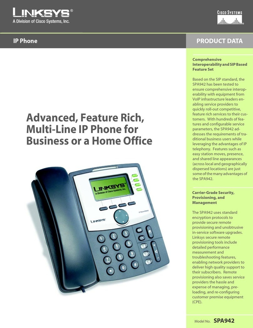 Linksys SPA942 - Cisco - IP Phone Operation manual Linksys SPA942 - Cisco - IP Phone Operation manual