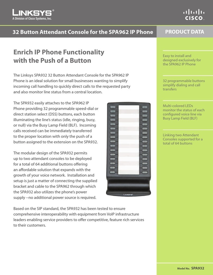 Linksys SPA932 Operation manual