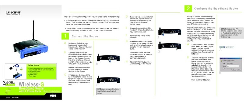 Linksys WRT54GP2 - Wireless-G Broadband Router Original operating instructions