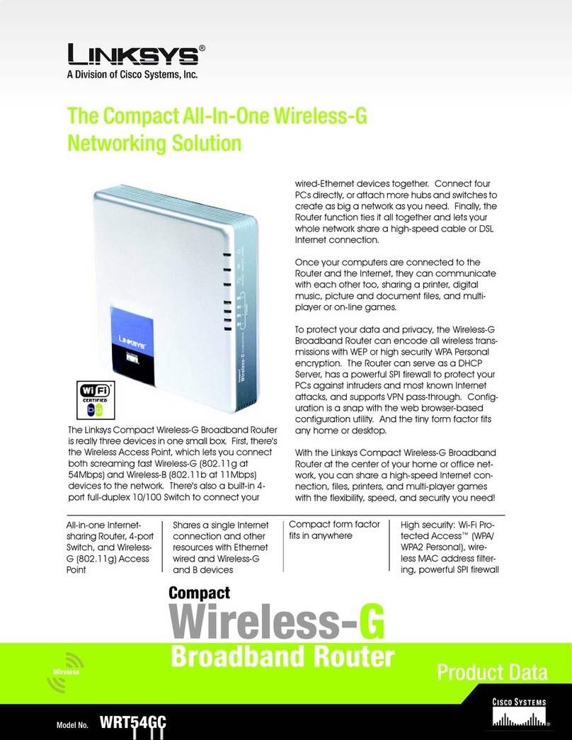 Linksys WRT54GC - Compact Wireless-G Broadband Router... Operation manual Linksys WRT54GC - Compact Wireless-G Broadband Router... Operation manual