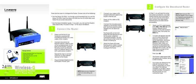 Linksys WRT54GP2A-AT - Wireless-G Broadband Router... Original operating instructions
