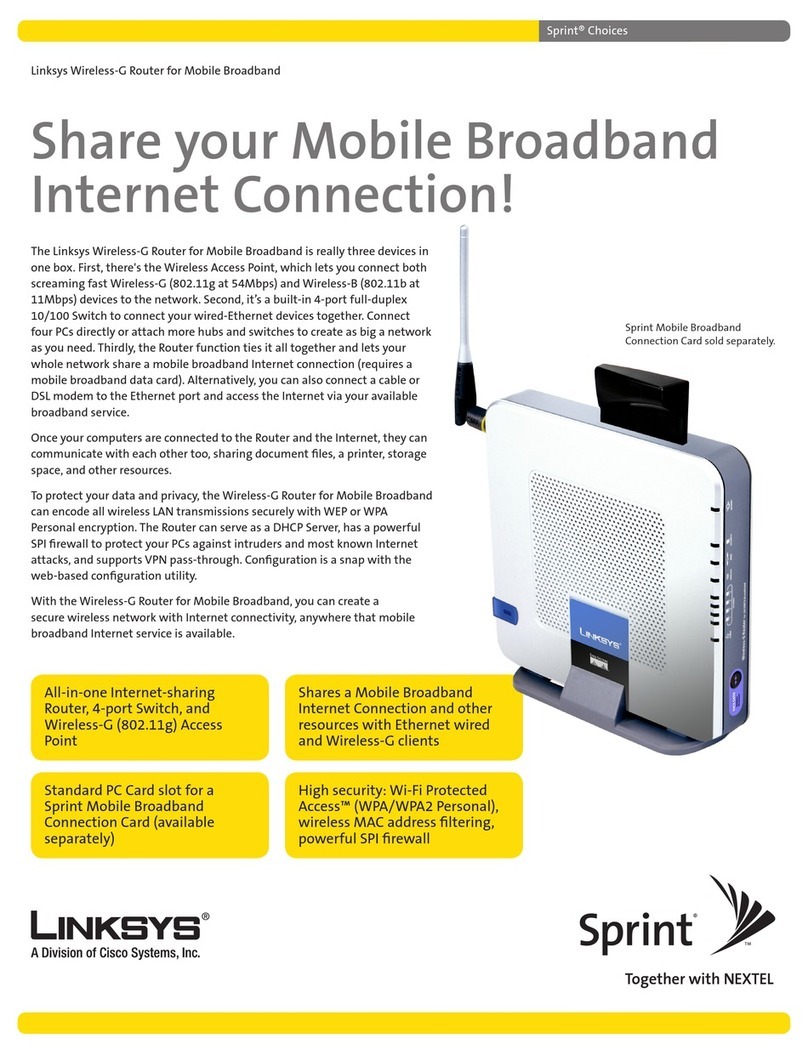Linksys WRT54G3G-ST User manual