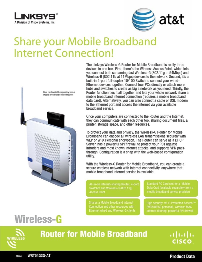 Linksys WRT54G3G-AT Operation manual