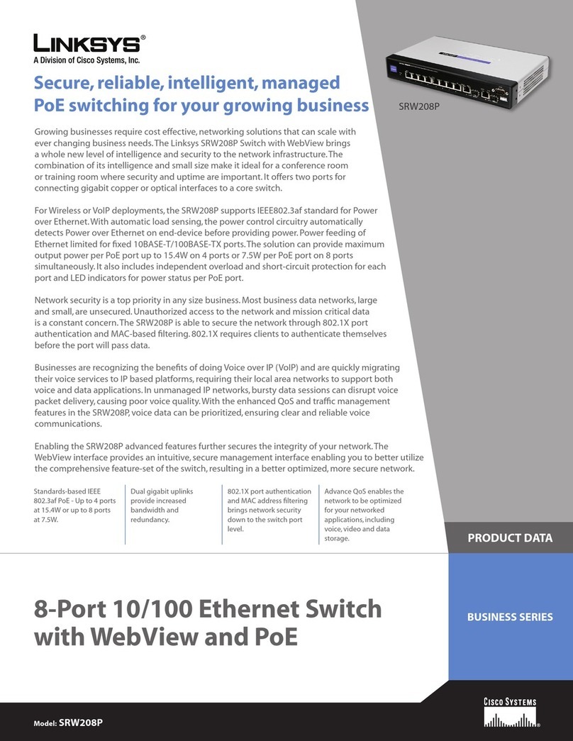 Linksys SRW208P - Cisco Small Business Managed... Product data
