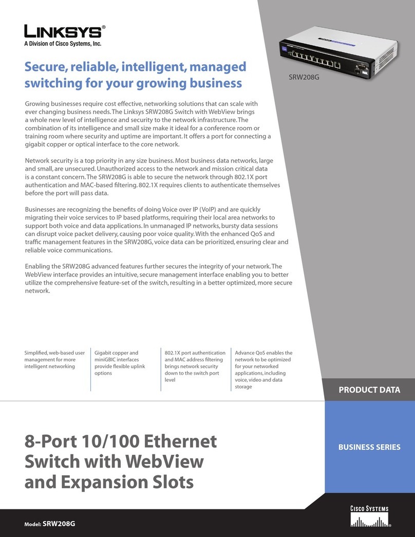 Linksys SRW208G Operation manual