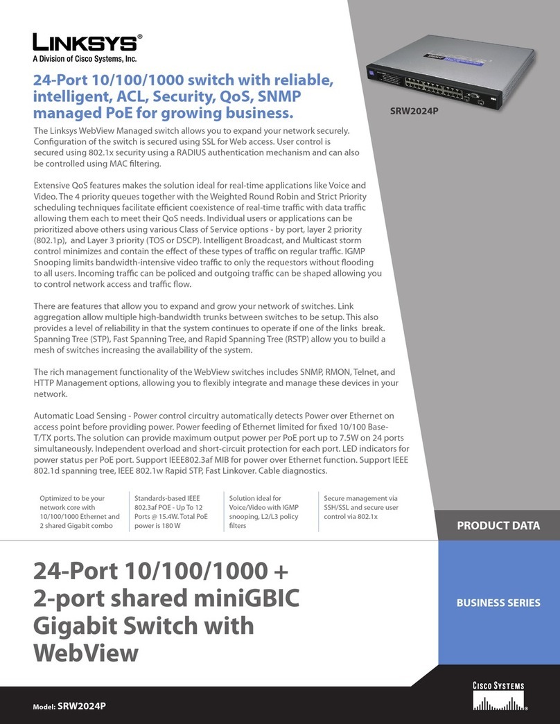 Linksys SRW2024P Operation manual