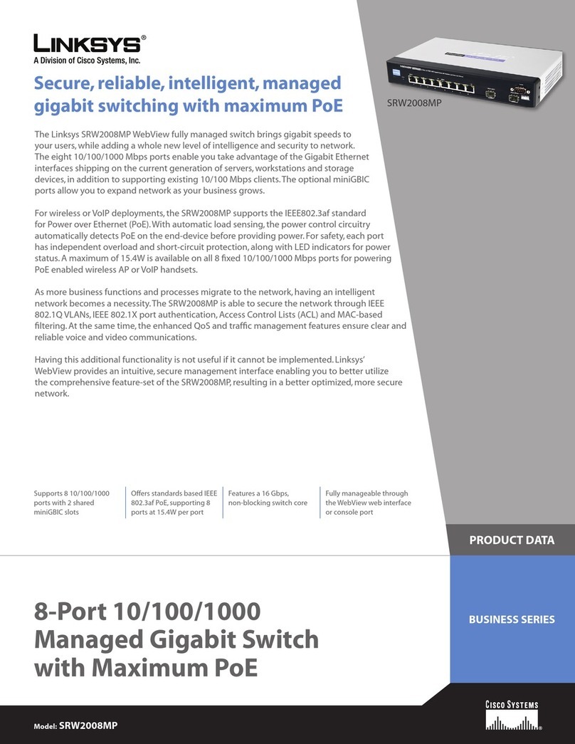 Linksys SRW2008MP Product data