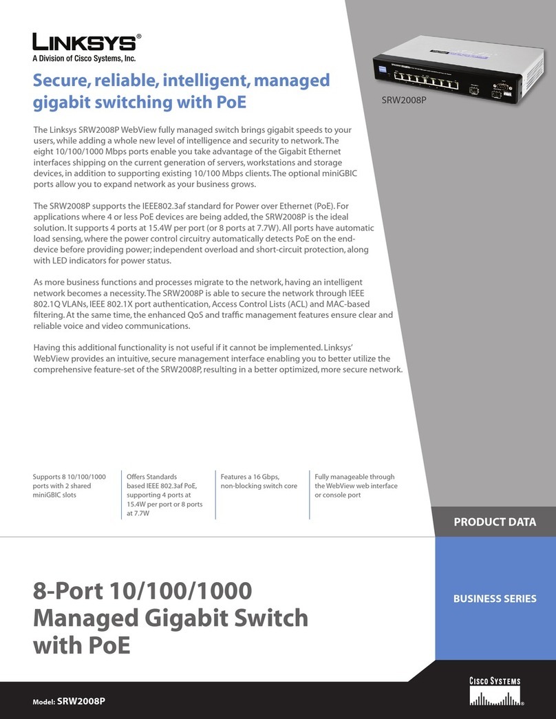 Linksys SRW2008P Product data