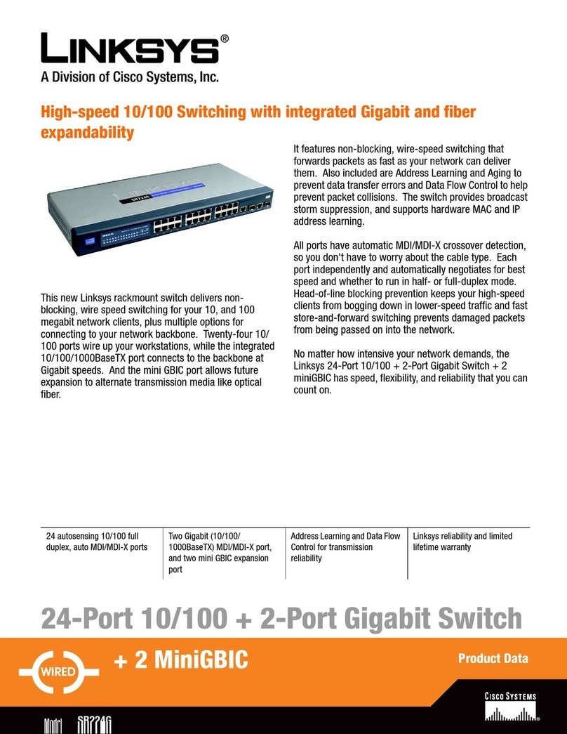 Linksys SR224G - Cisco - 10/100 Gigabit Switch Operation manual Linksys SR224G - Cisco - 10/100 Gigabit Switch Operation manual