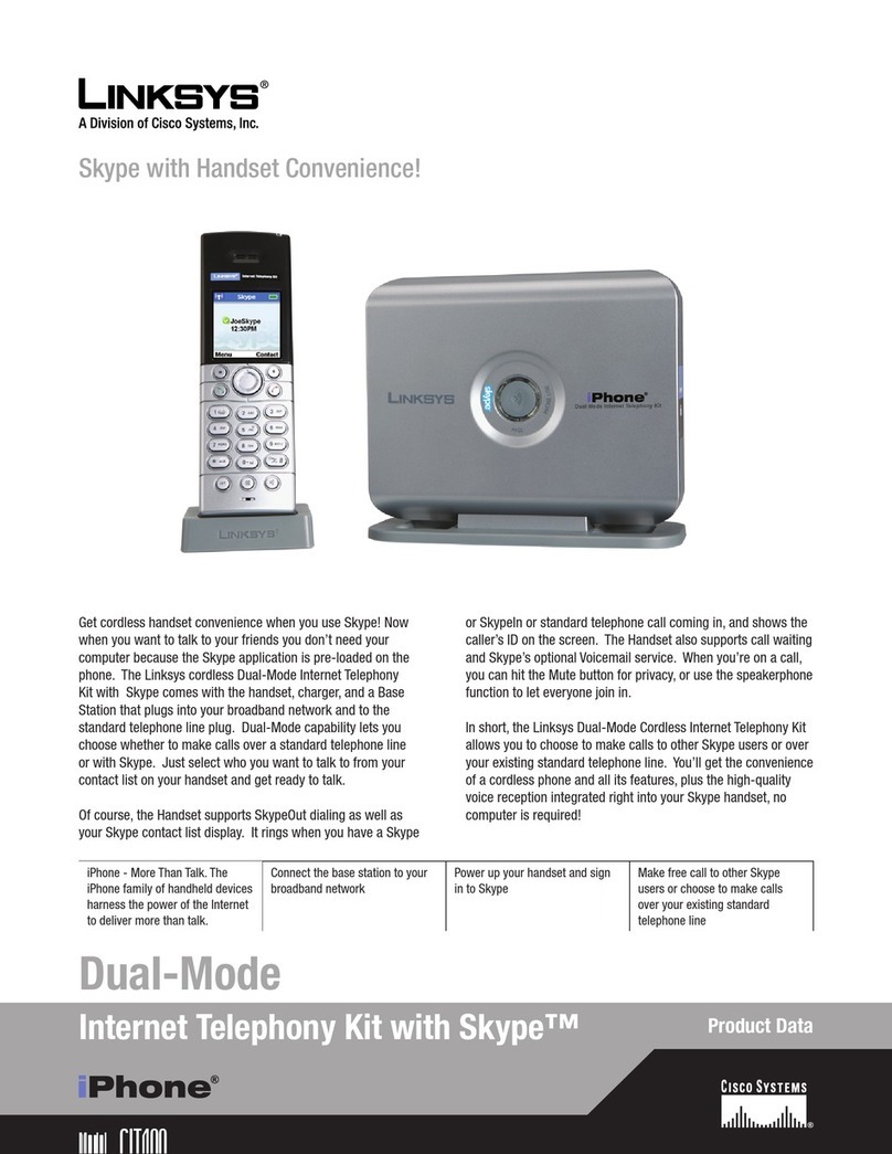 Linksys CIT400 - iPhone Cordless Phone Operation manual