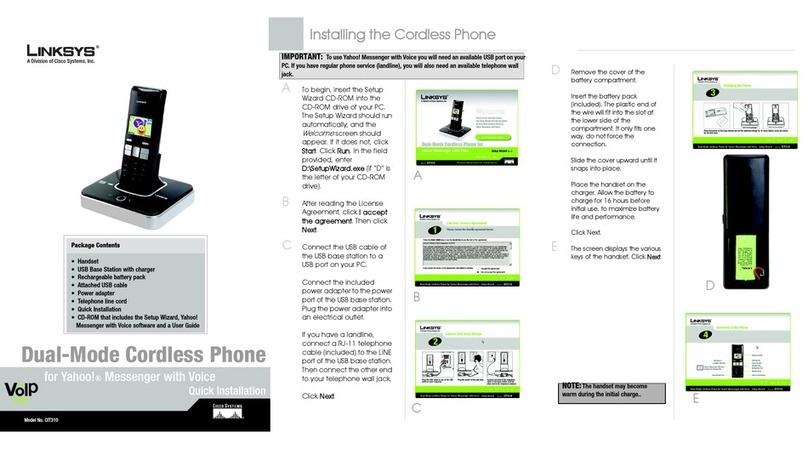 Linksys CIT310 - iPhone Cordless Phone Quick installation