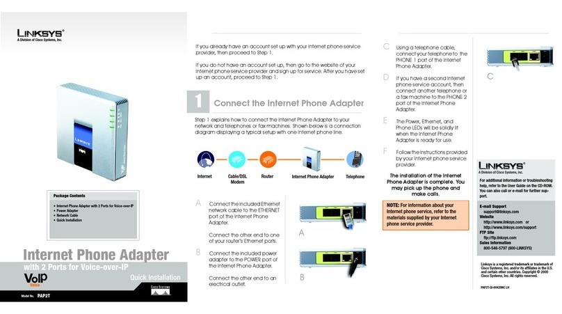 Linksys PAP2-T Original operating instructions