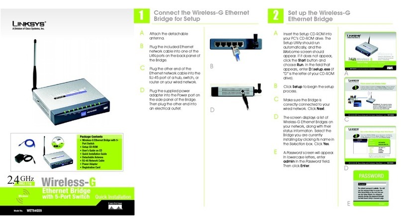 Linksys WET54GS5 - Wireless-G EN Bridge Original operating instructions