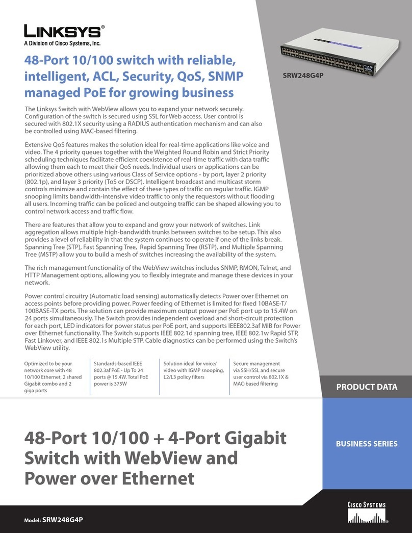 Linksys SRW248G4P Operation manual