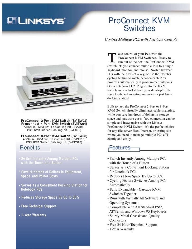 Linksys SVIEW04 - ProConnect CPU Switch KVM User manual Linksys SVIEW04 - ProConnect CPU Switch KVM User manual