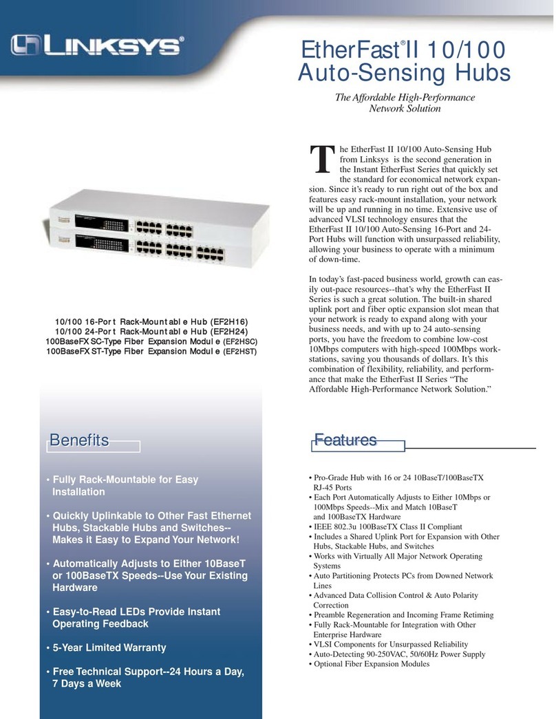 Linksys EF2H16 Specifications