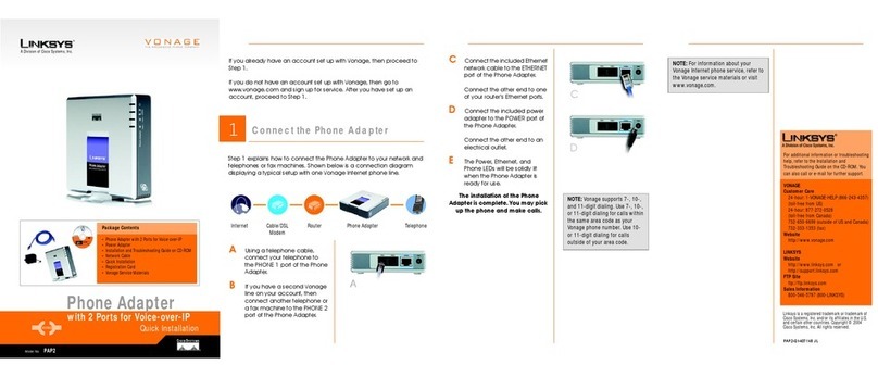Linksys PAP2 Original operating instructions