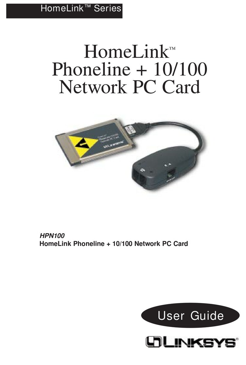Linksys HomeLink HPN100 User manual Linksys HomeLink HPN100 User manual