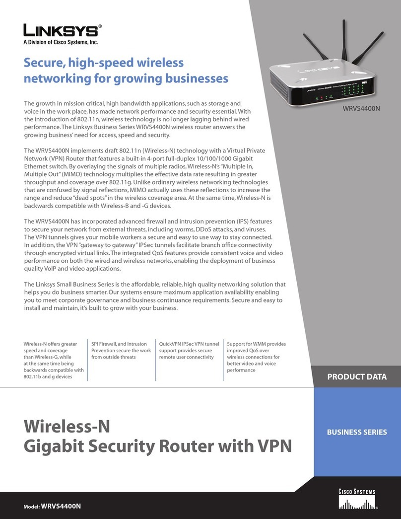 Linksys WRVS4400N - Small Business Wireless-N Gigabit Security... Operation manual Linksys WRVS4400N - Small Business Wireless-N Gigabit Security... Operation manual