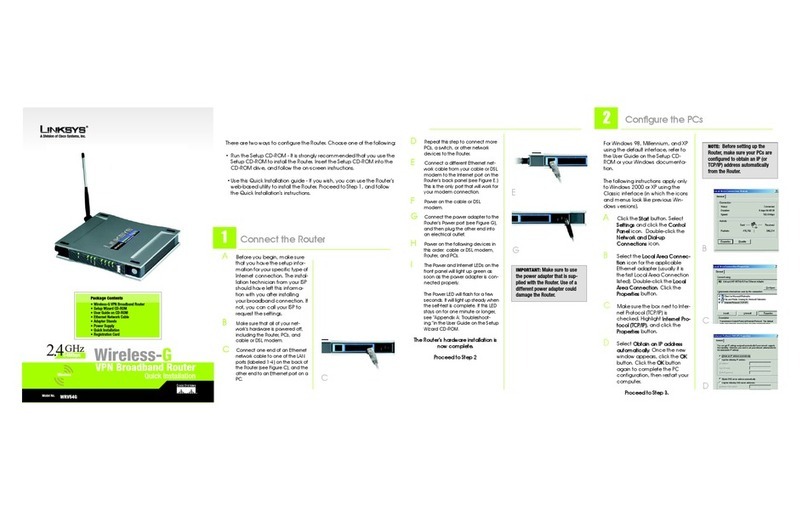 Linksys WRV54G - Wireless-G VPN Broadband Router... Quick installation