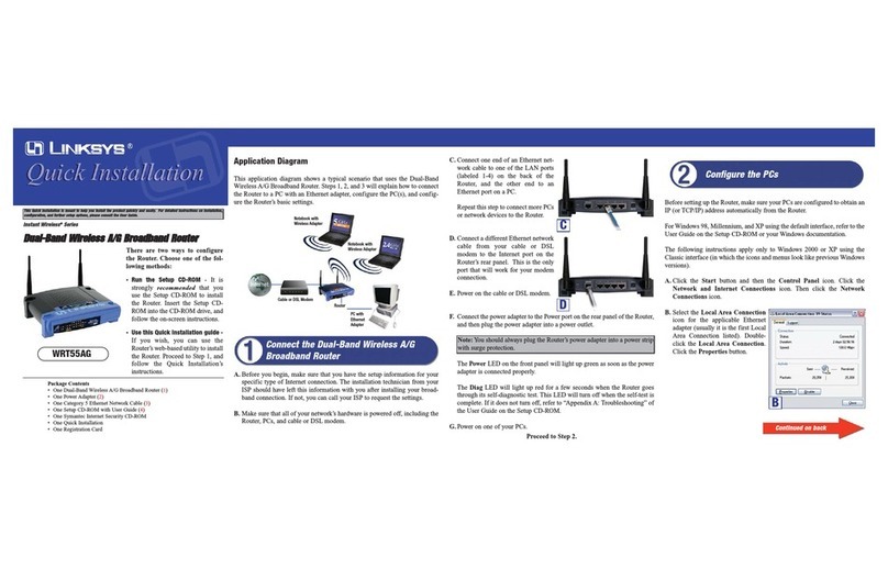 Linksys WRT55AG - Wireless A+G Broadband Router Original operating instructions