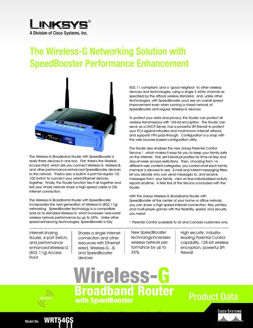 Linksys WRT54GS Product data