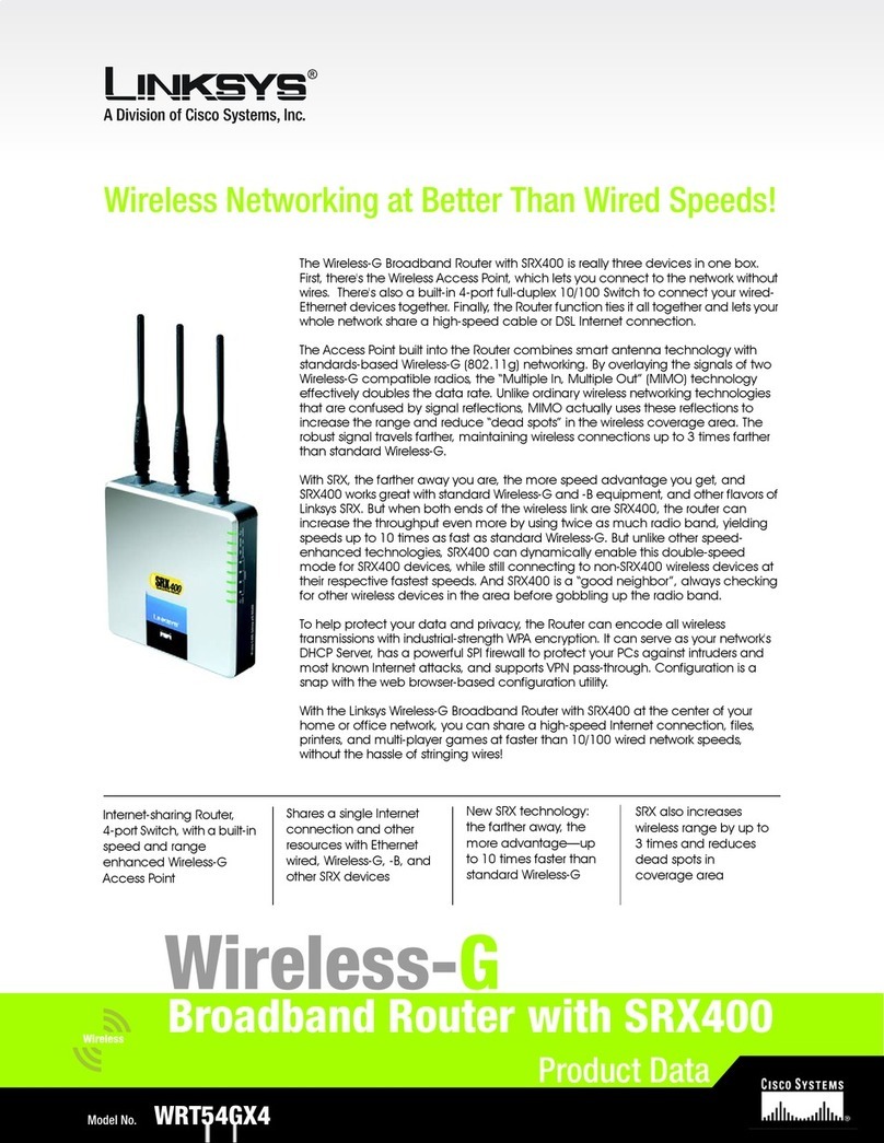 Linksys WRT54GX4 Operation manual