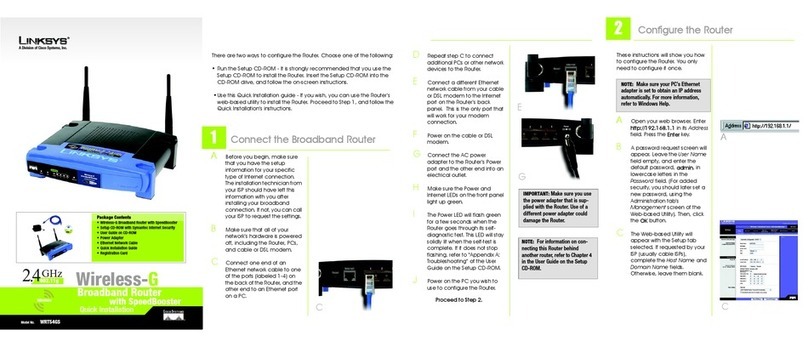 Linksys WRT54GS Quick installation