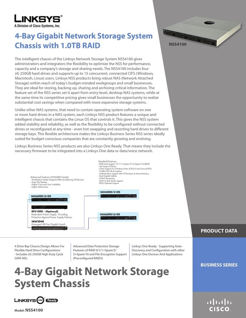 Linksys NSS4100 - Gigabit Storage System Operation manual