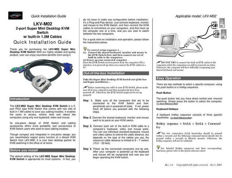 Linkskey LKV-M02 Quick installation guide