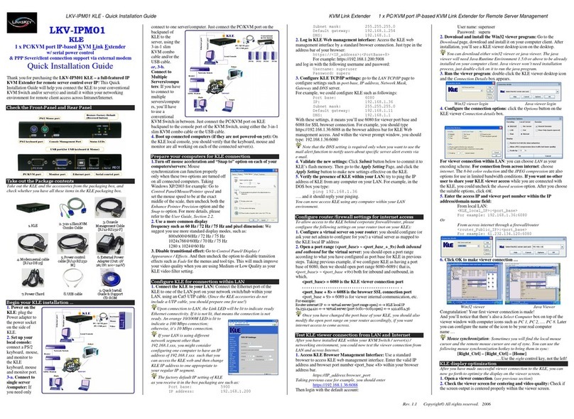 Linkskey LKV-IPM01 Quick installation guide