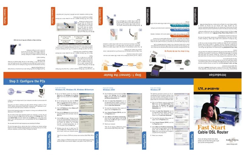 Linksys BEFSR11 - EtherFast Cable/DSL Router User manual