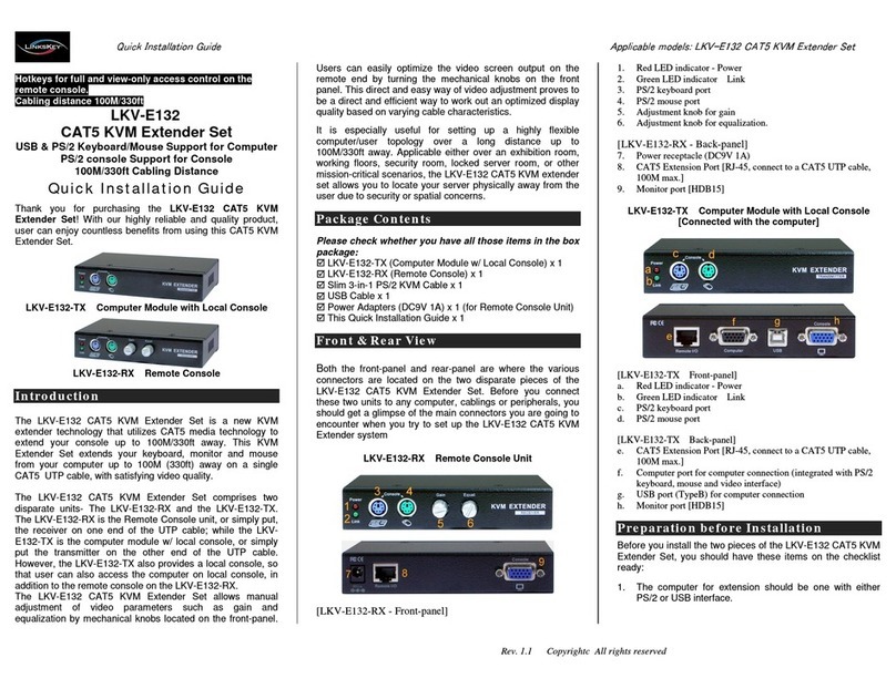 Linkskey LKV-E132 Quick installation guide