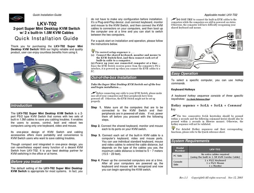 Linkskey LKV-T02 User manual