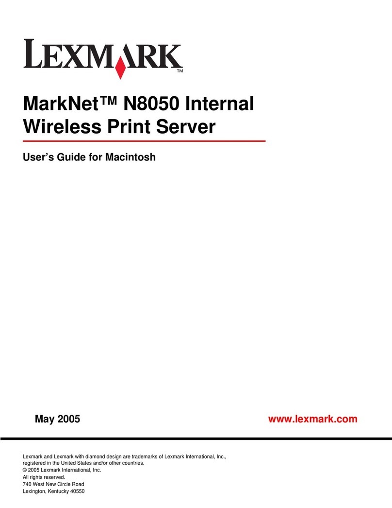 Lexmark N8050 User manual Lexmark N8050 User manual