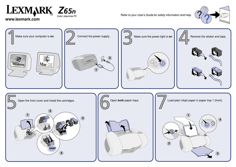 Lexmark Z65n quick start guide