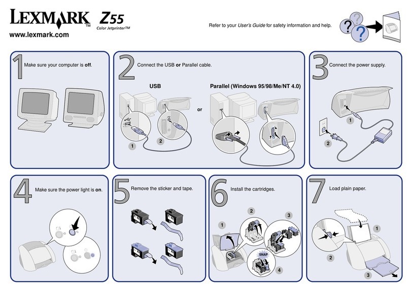 Lexmark Color Jetprinter Z55 User manual Lexmark Color Jetprinter Z55 User manual