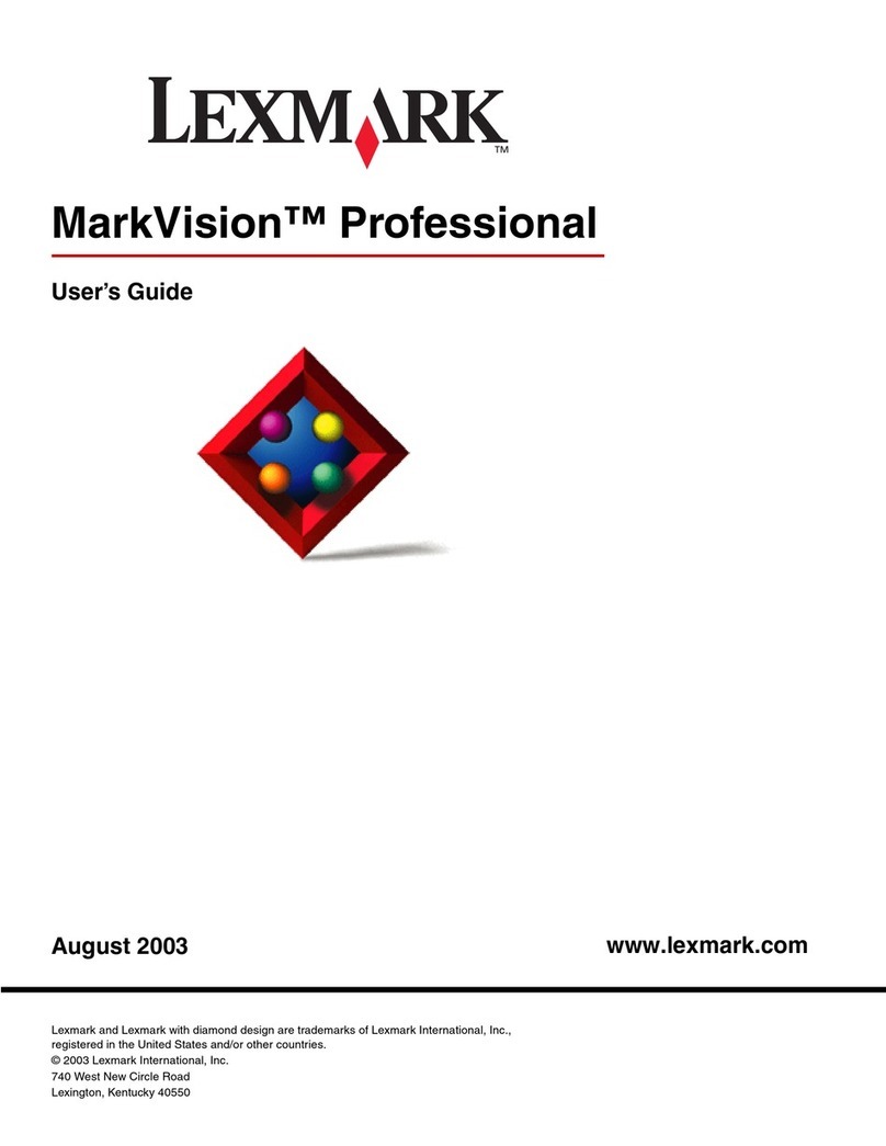Lexmark MarkVision Professional user guide Lexmark MarkVision Professional user guide