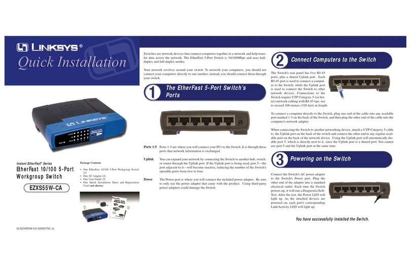 Linksys EZXS55W - EtherFast 10/100 Workgroup Switch Original operating instructions Linksys EZXS55W - EtherFast 10/100 Workgroup Switch Original operating instructions