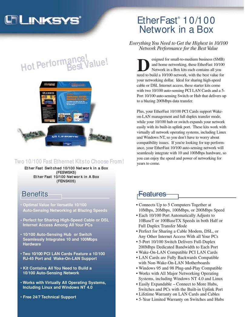 Linksys FENSK05 - EtherFast Network Starter User manual
