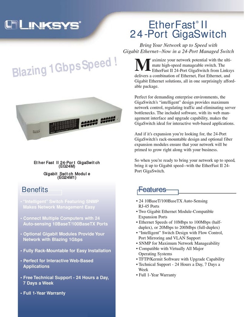 Linksys EG24M - EtherFast II Switch User manual Linksys EG24M - EtherFast II Switch User manual
