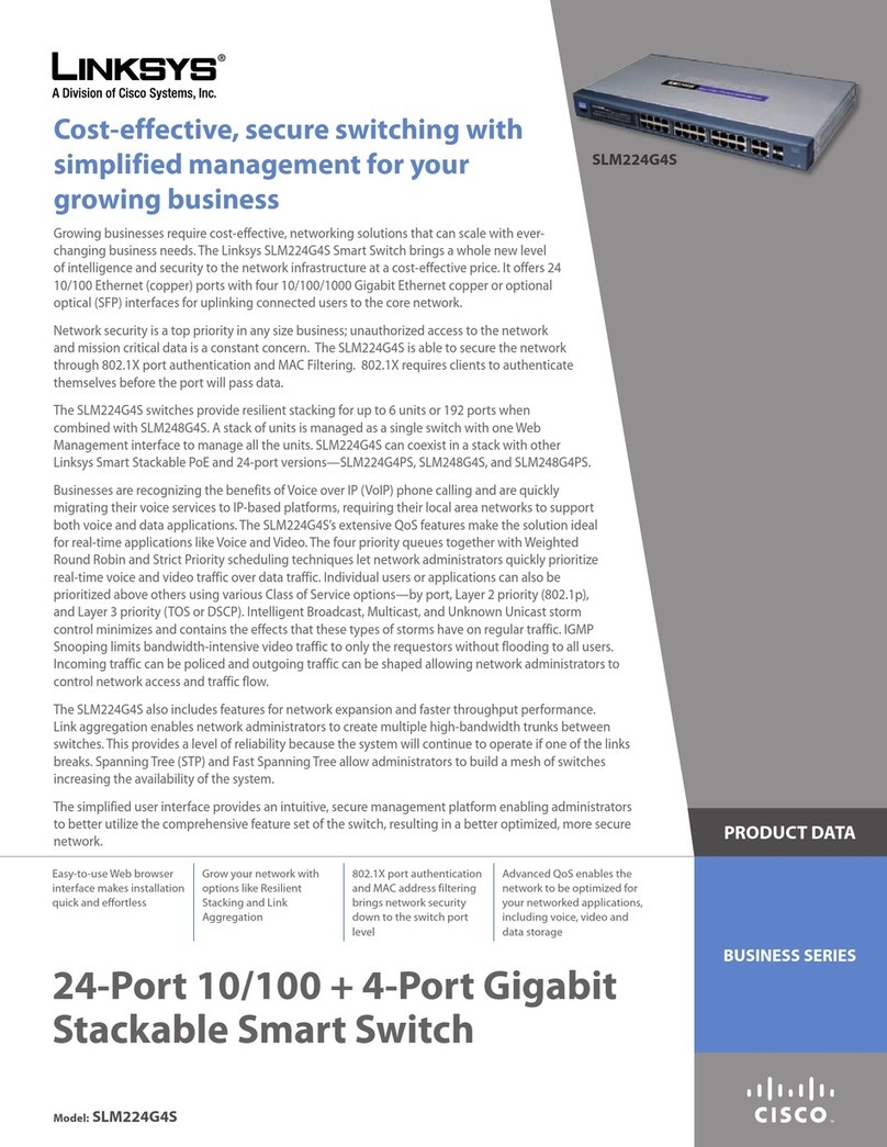 Linksys SLM224G4S Specifications