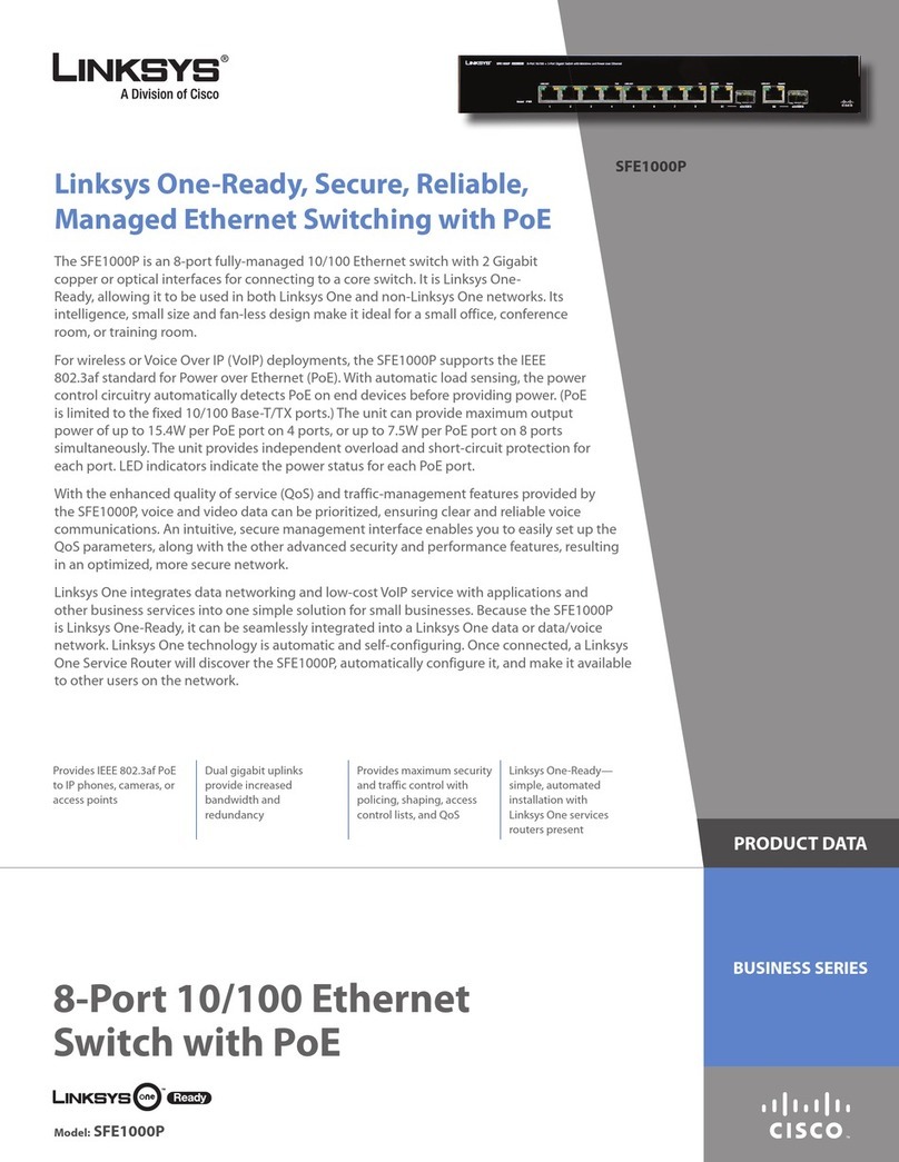Linksys SFE1000P Operation manual