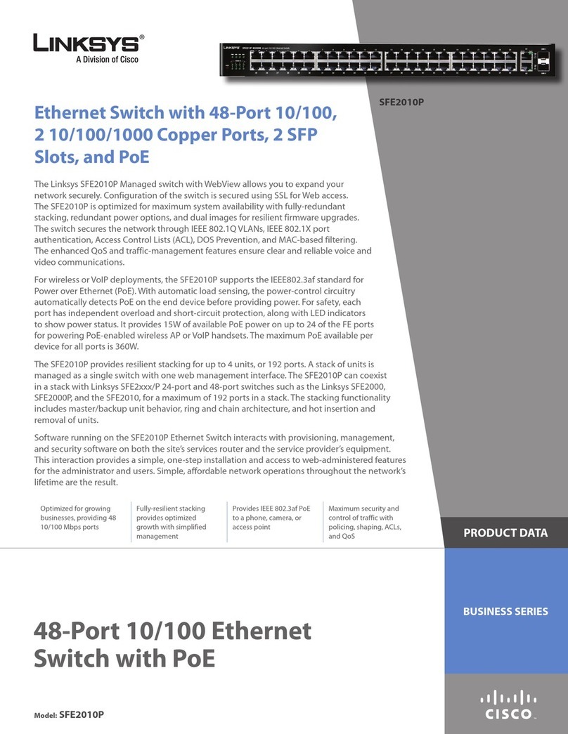 Linksys SFE2010P Product data