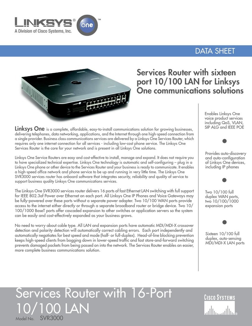 Linksys SVR3000 - One Services Router User manual