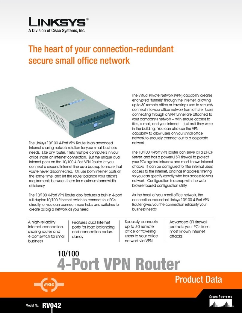 Linksys RV042 Operation manual