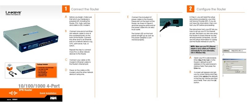 Linksys RV0041 - 10/100/1000 VPN Router Original operating instructions