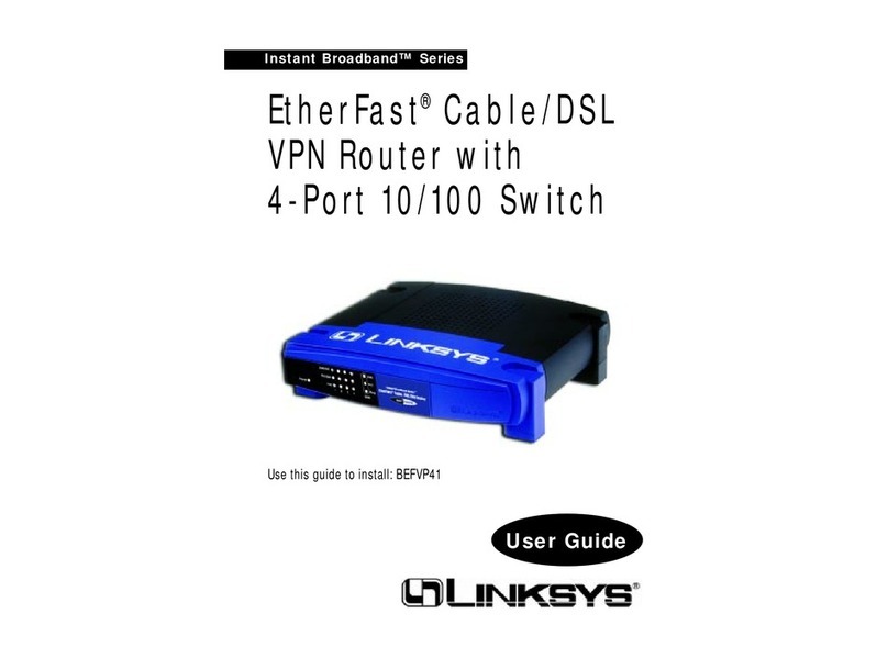 Linksys BEFVP41 - EtherFast Cable/DSL VPN Router User manual Linksys BEFVP41 - EtherFast Cable/DSL VPN Router User manual